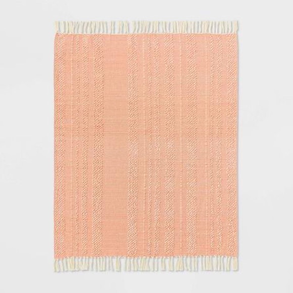 Textural Woven Striped Throw Blanket - Picture 3 of 5